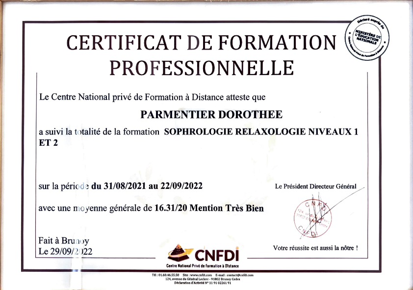 photo diplome Dorothee Parmentier