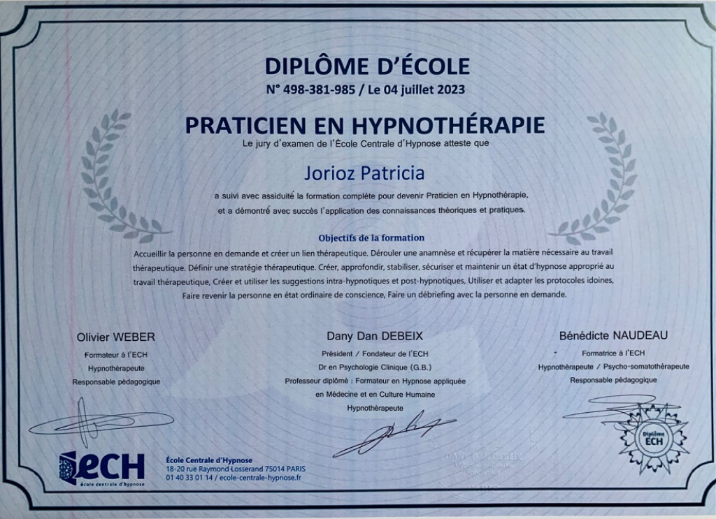 photo diplome Patricia Jorioz