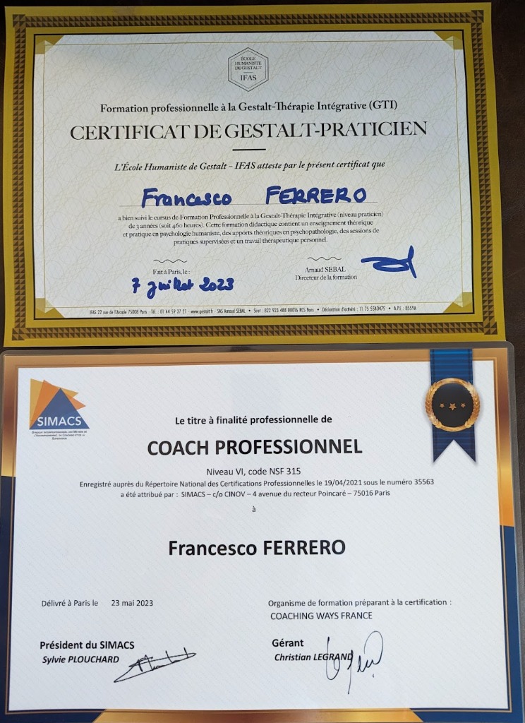 photo diplome Francesco Ferrero