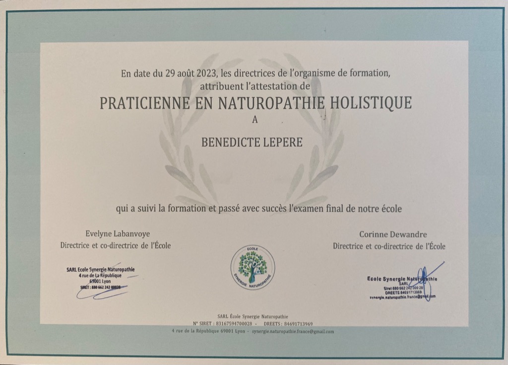 photo diplome Bénédicte Lepère