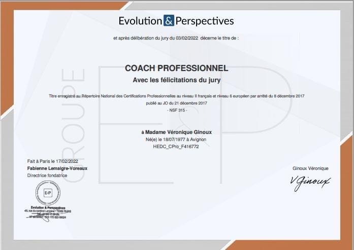 photo diplome Véronique GINOUX
