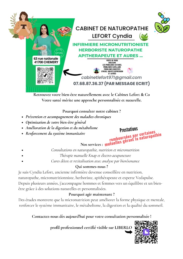 photo portrait CABINET DE NATUROPATHIE LEFORT.C