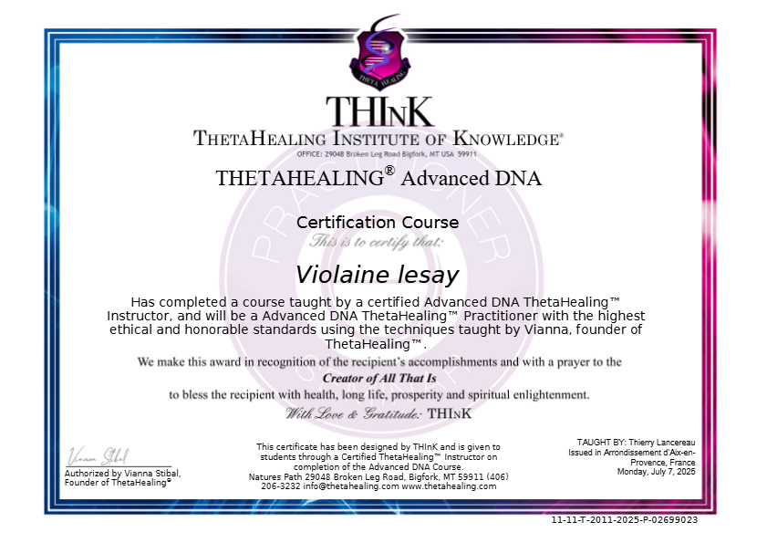 photo diplome VIOLAINE LESAY