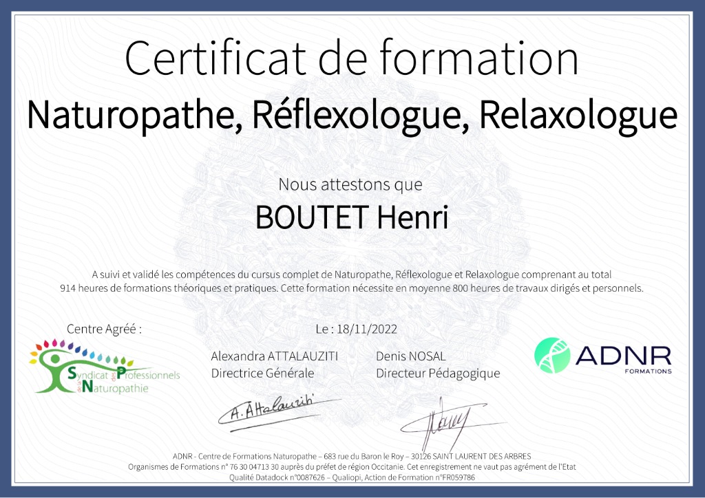 photo diplome Henri BOUTET