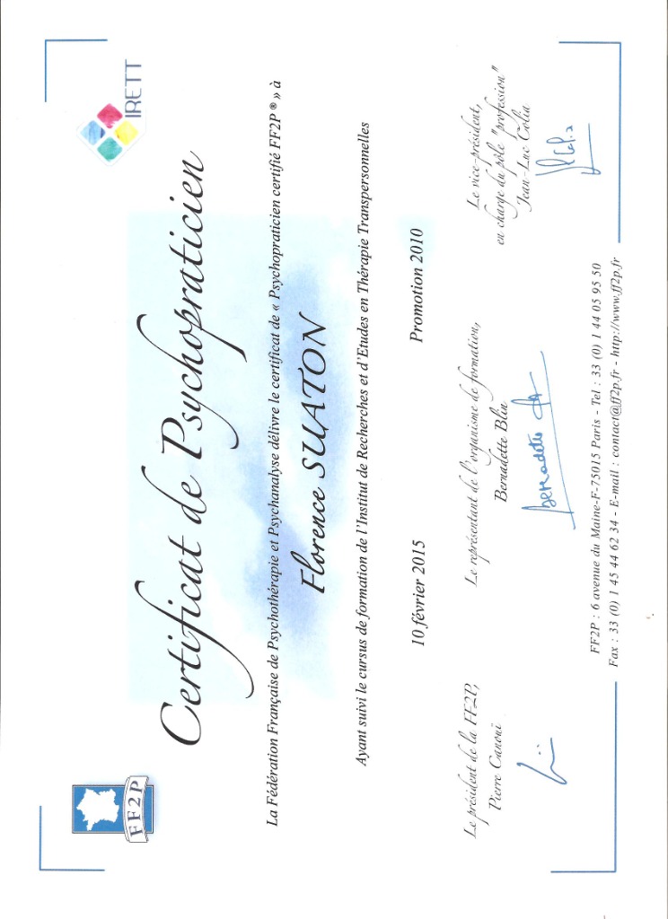 photo diplome FLORENCE SUATON