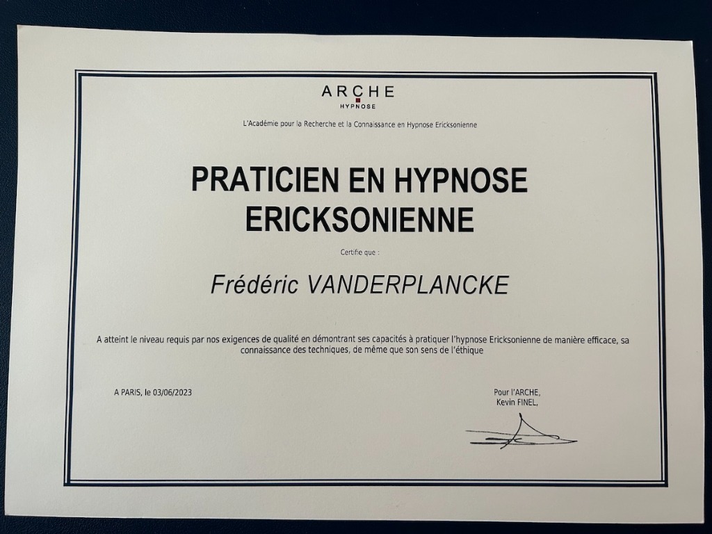 photo diplome Frédéric Vanderplancke