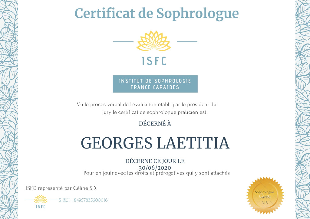 photo diplome Lætitia Georges | LGS Solutions