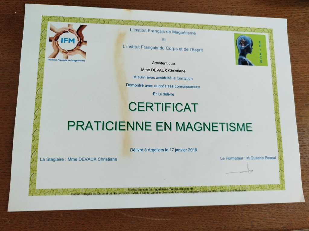 photo diplome Christiane Devaux