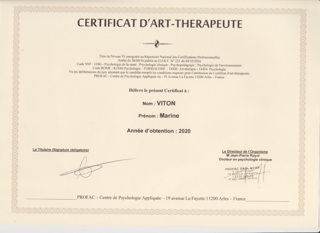 photo diplome Marine Viton-Michaud