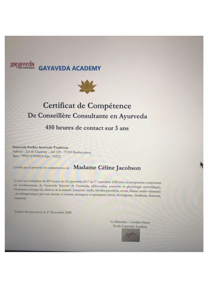 photo diplome Celine jacobson