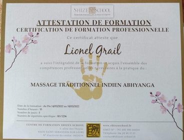 photo diplome MontbriZen Massage