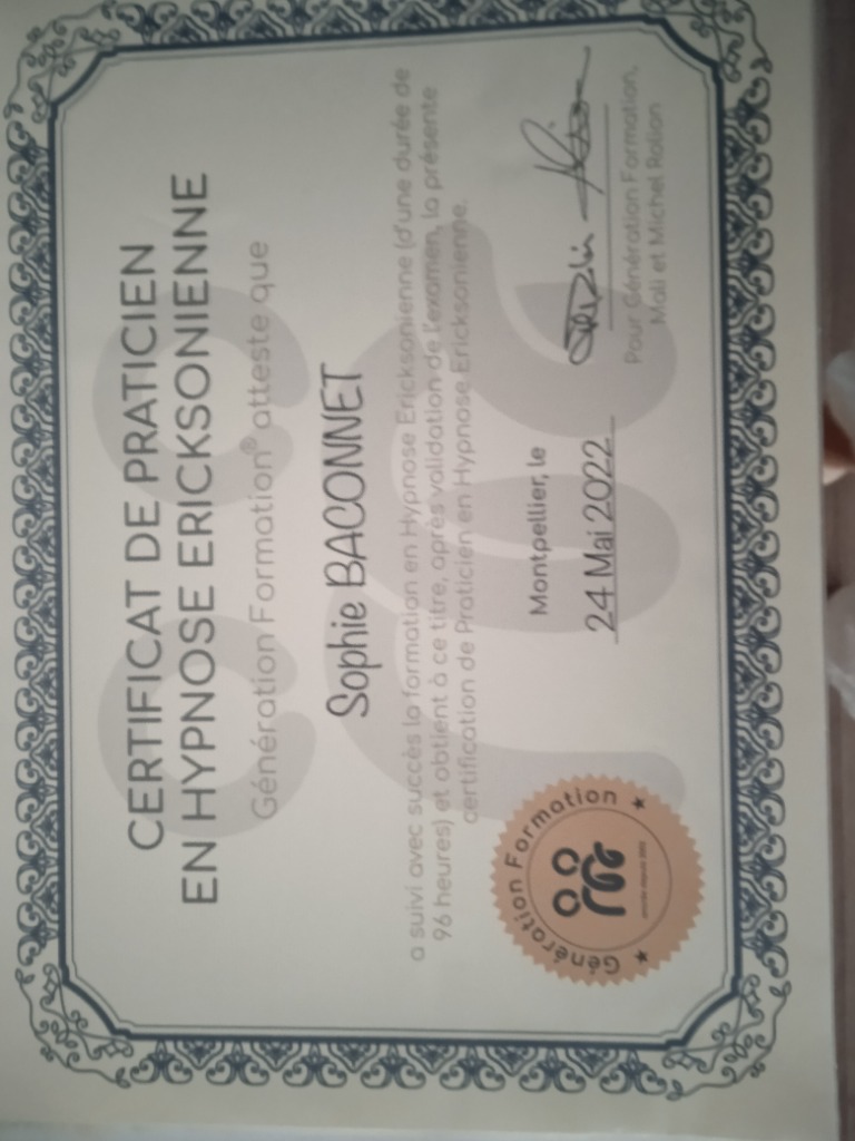 photo diplome Sophie Baconnet