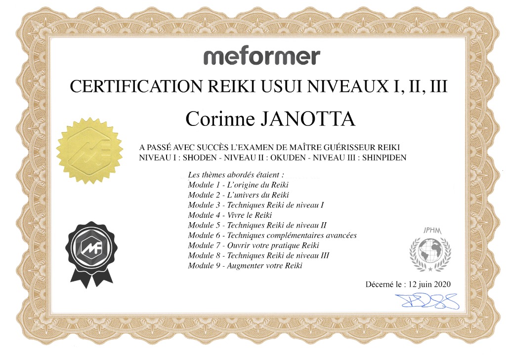 photo diplome Corinne JANOTTA