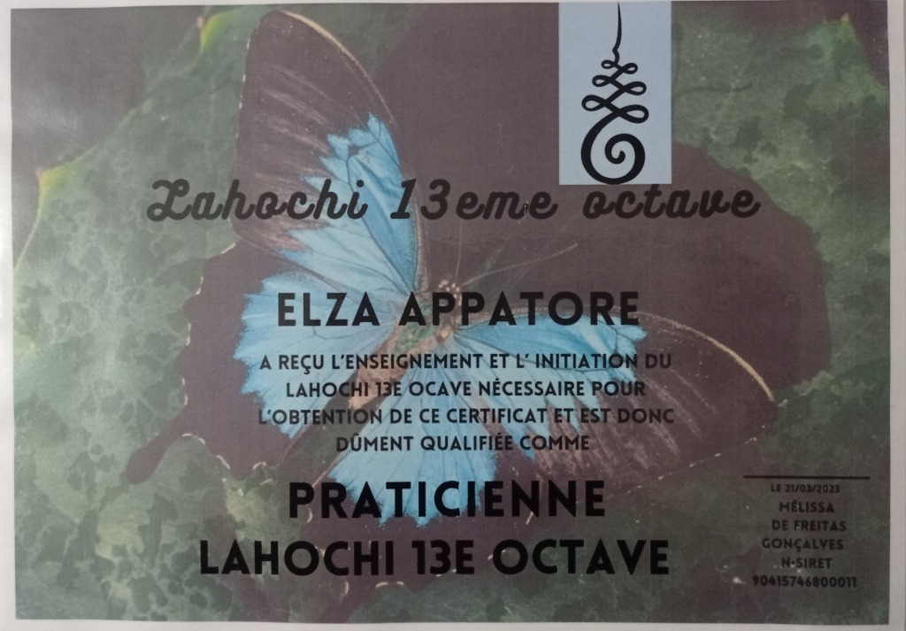 photo diplome Véronique Elza APPATORE