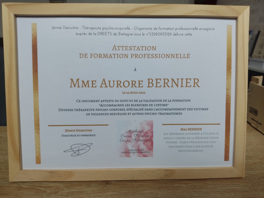 photo diplome Aurore Bernier 