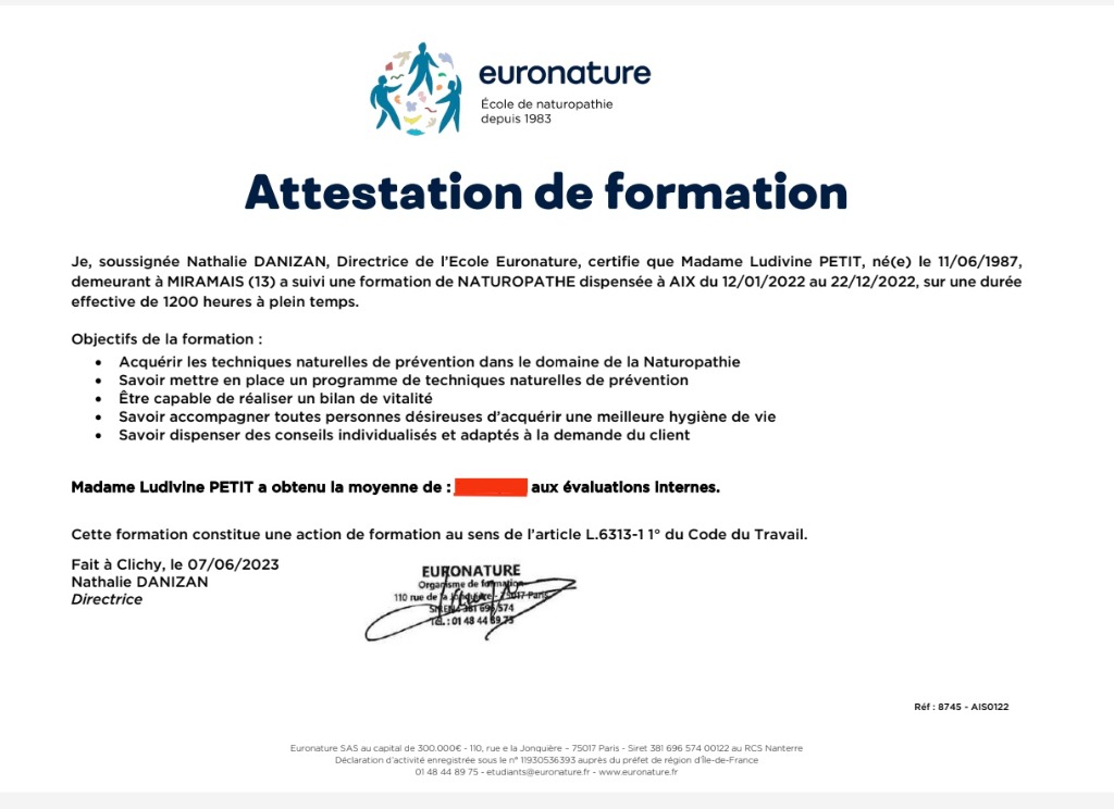 photo diplome LUDIVINE PETIT