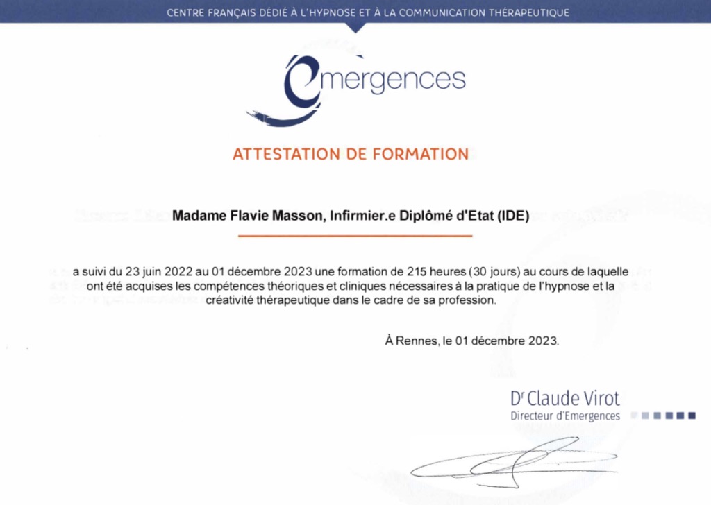 photo diplome Ateliers Nabea - Flavie Masson