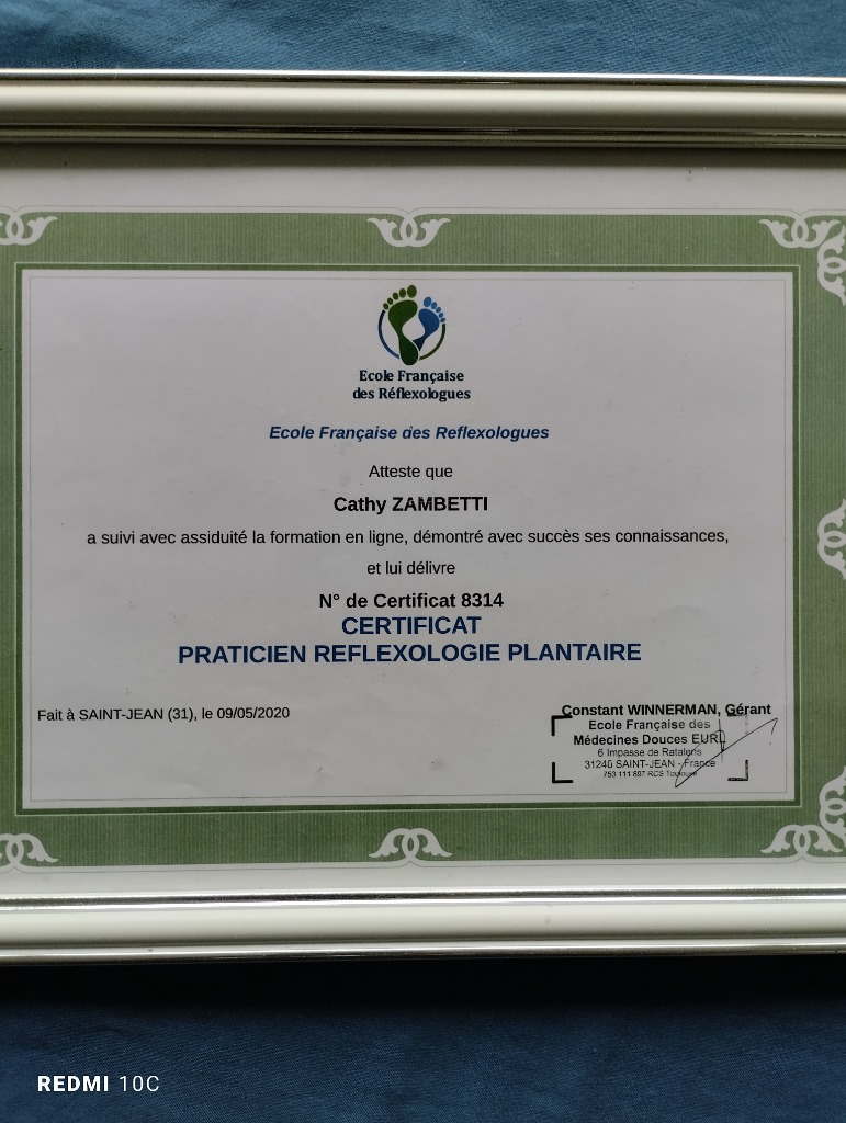 photo diplome Cathy Zambetti