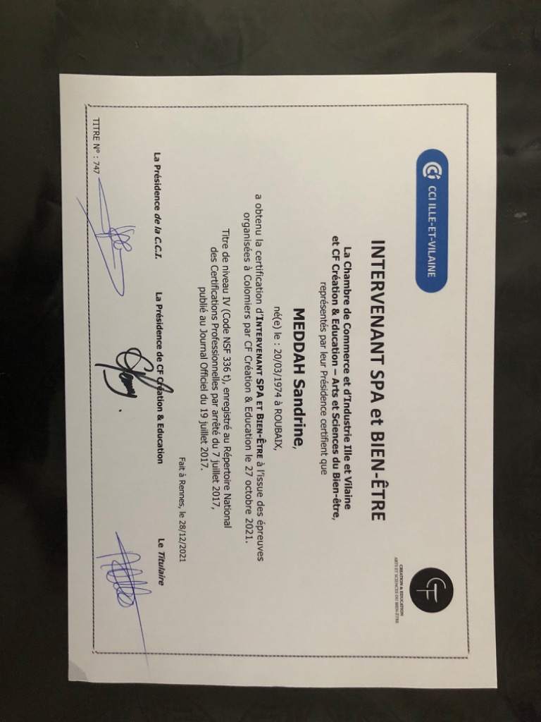 photo diplome Détente Impériale 