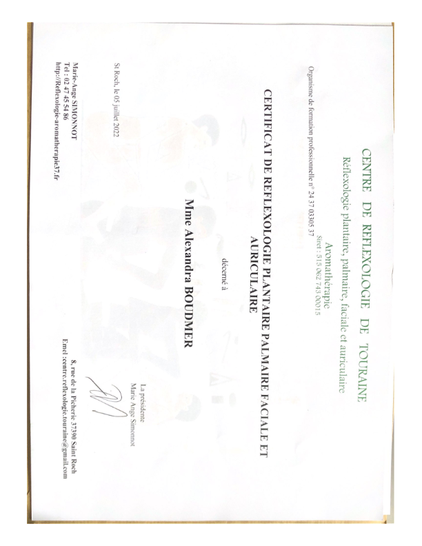 photo diplome Alexandra Boudmer