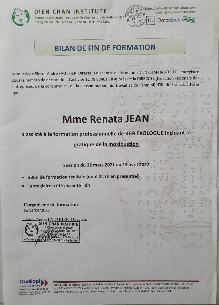 photo diplome Rénata JEAN