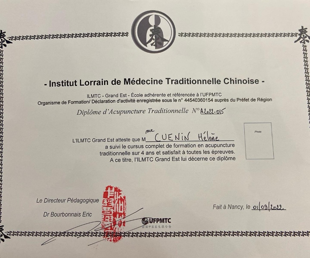 photo diplome Helene Cuenin