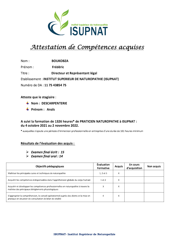 photo diplome Anais DESCARPENTERIE