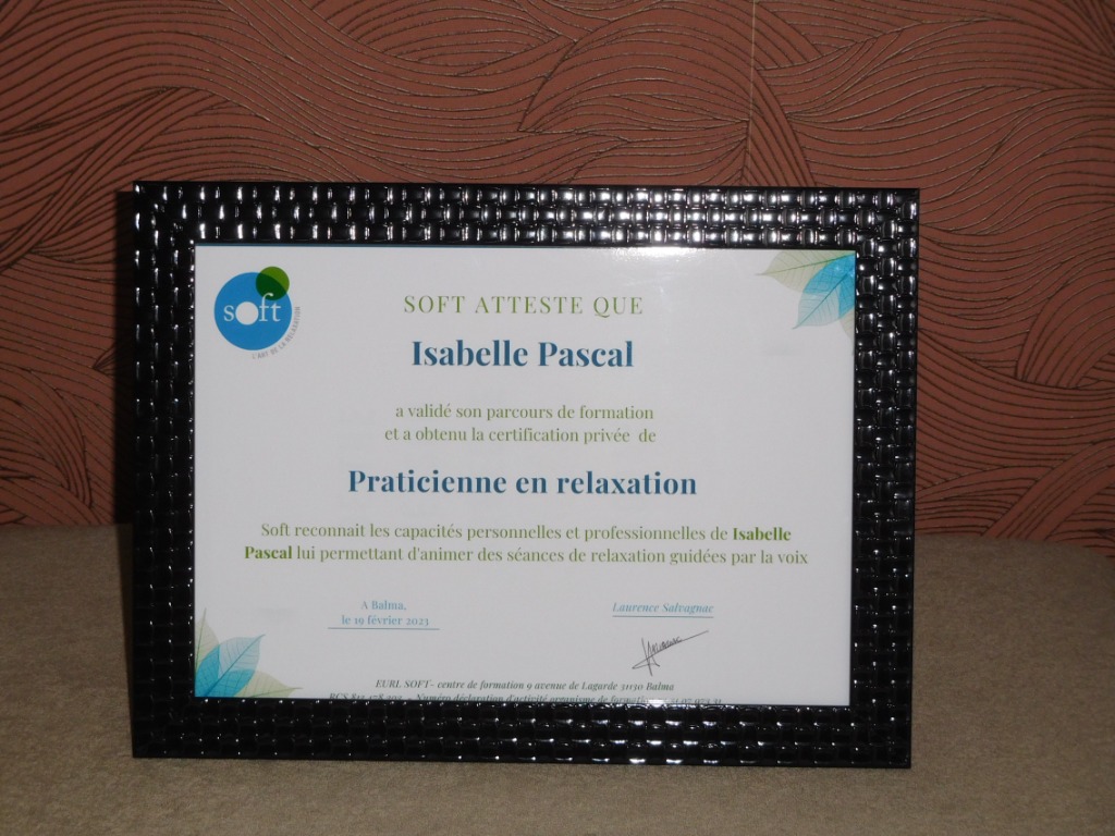 photo diplome Isabelle PASCAL