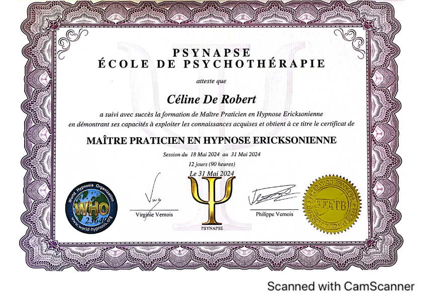 photo diplome Céline de ROBERT