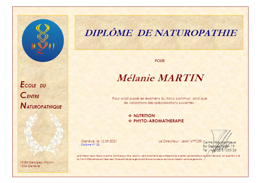 photo diplome Mélanie Martin 