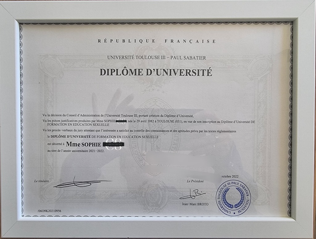 photo diplome Sophie Durant