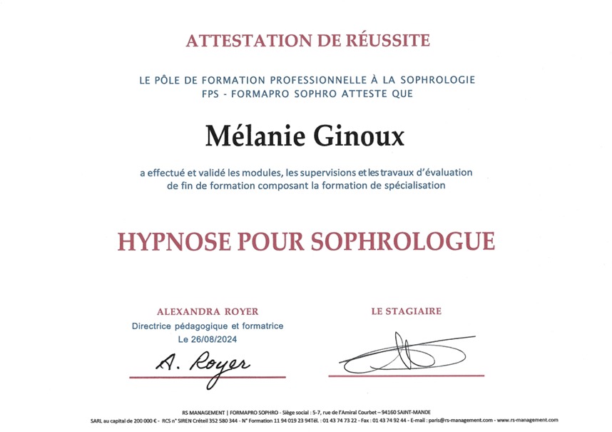 photo portrait Mélanie GINOUX Sophrologie