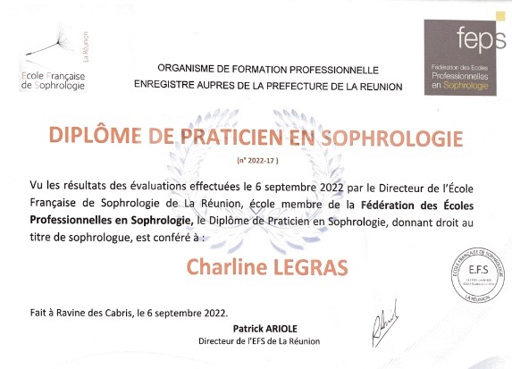 photo diplome LEGRAS CHARLINE