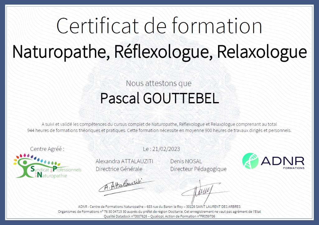 photo diplome Pascal Gouttebel