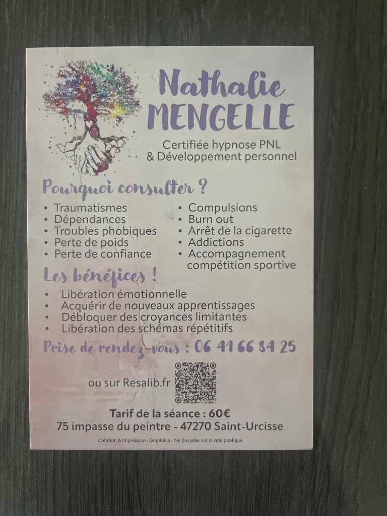 photo activite Nathalie Mengelle