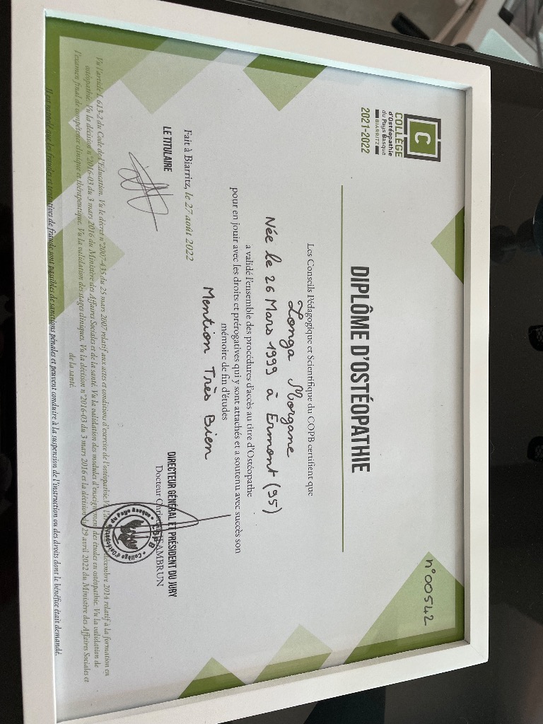 photo diplome Morgane LONGA