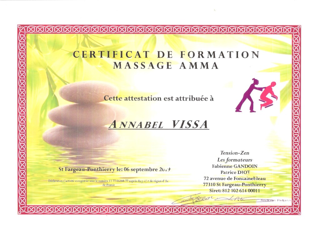 photo diplome VISSA Annabel