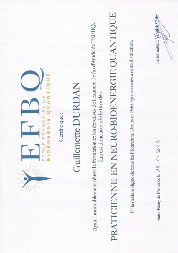 photo diplome Guillemette Durdan