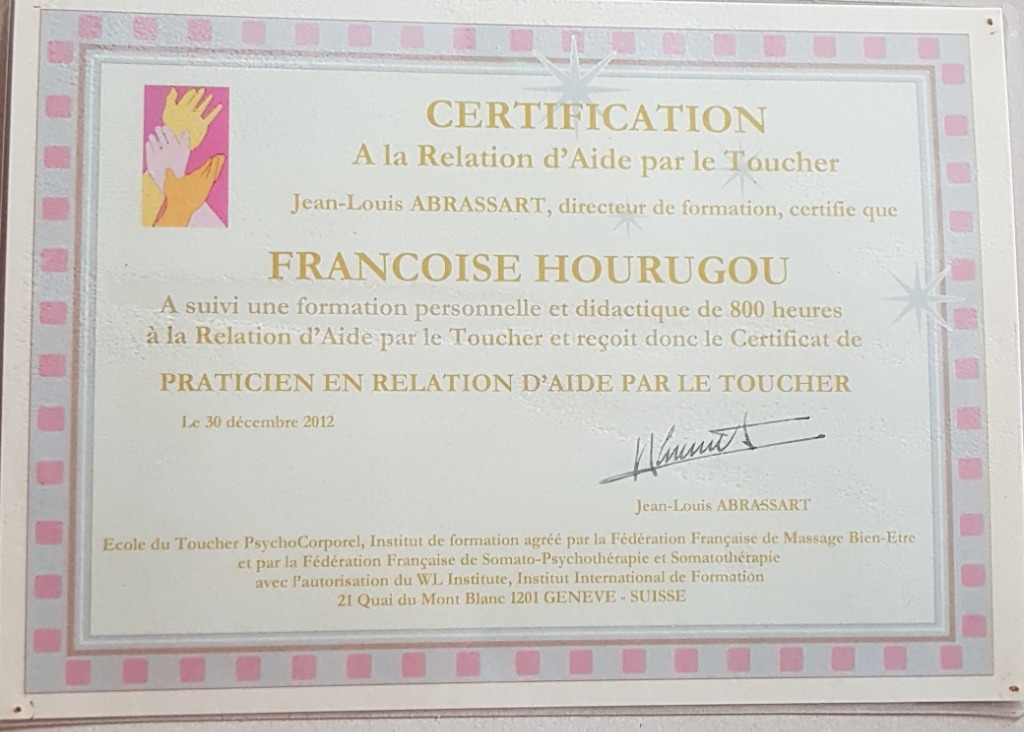 photo diplome Françoise Hourugou