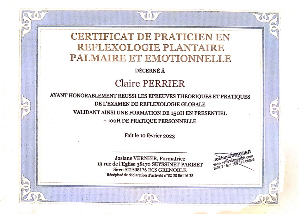 photo diplome Claire Perrier
