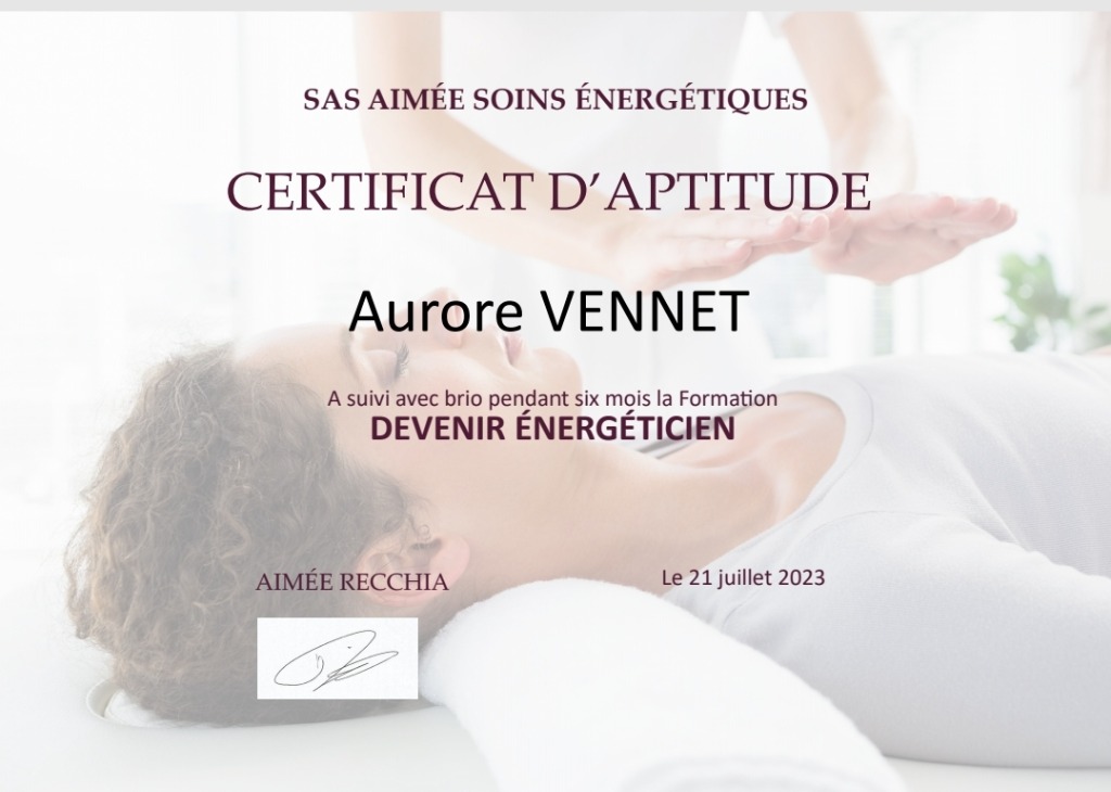 photo diplome Aurore VENNET