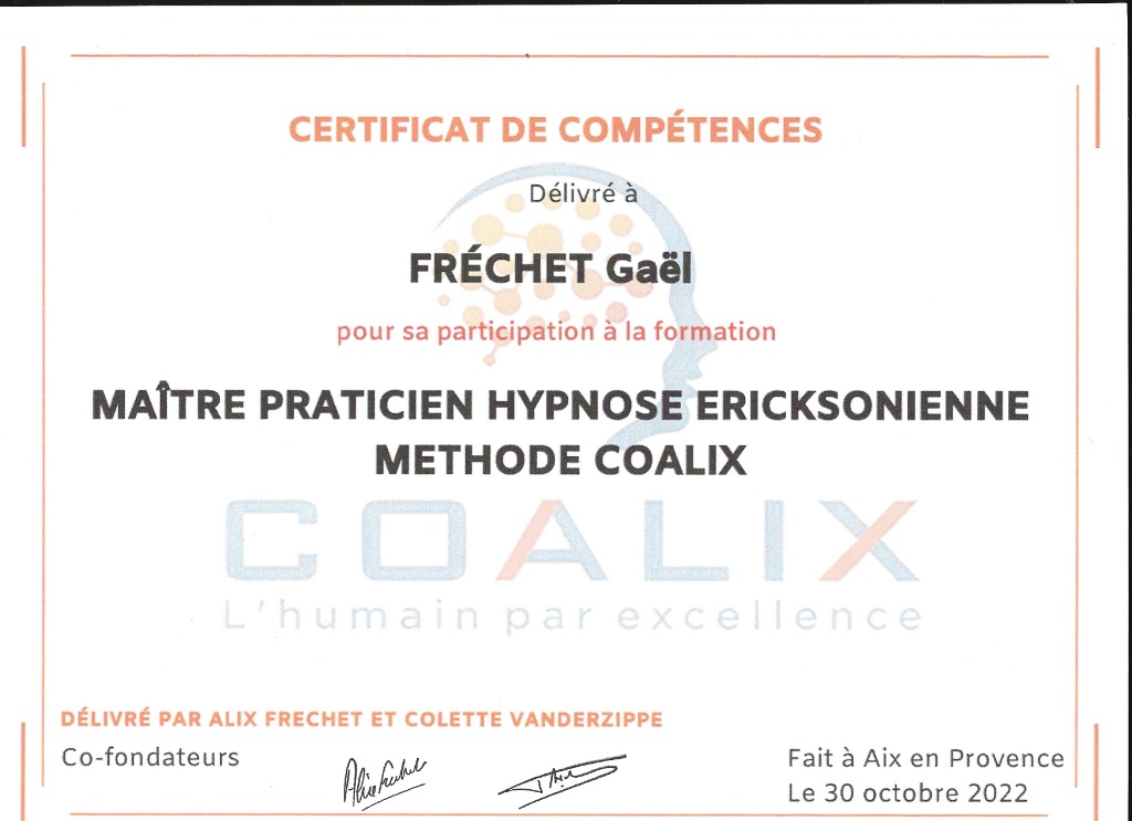 photo diplome Gaël Frechet