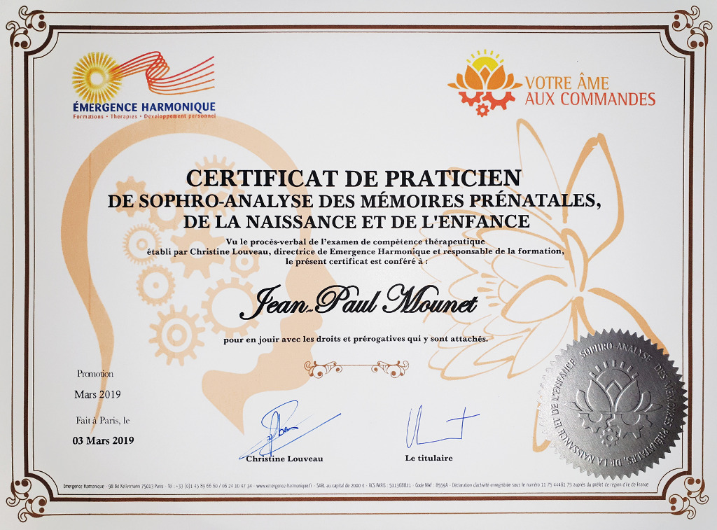 photo diplome Jean-Paul Mounet