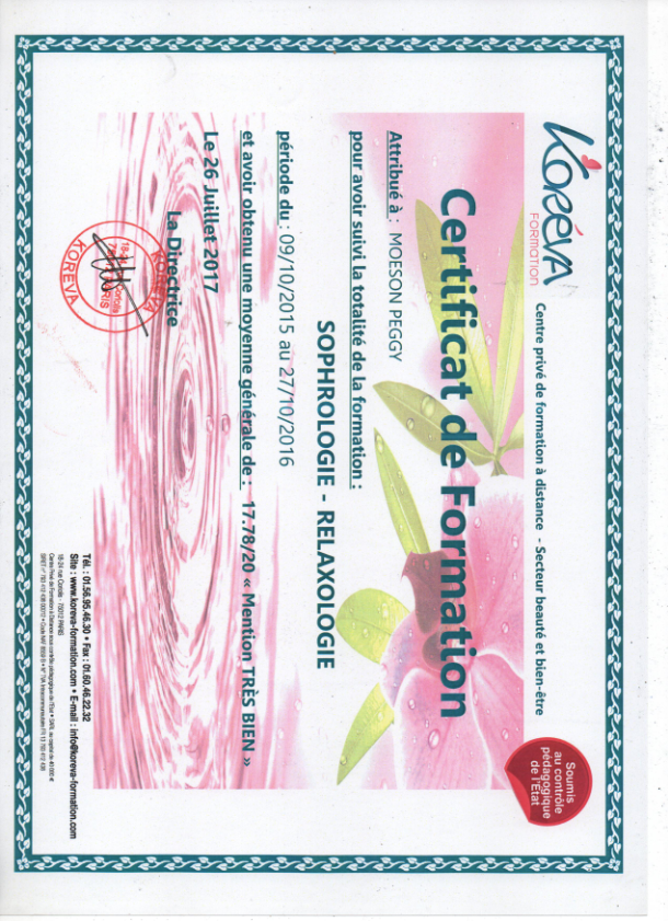 photo diplome Peggy MOËSON