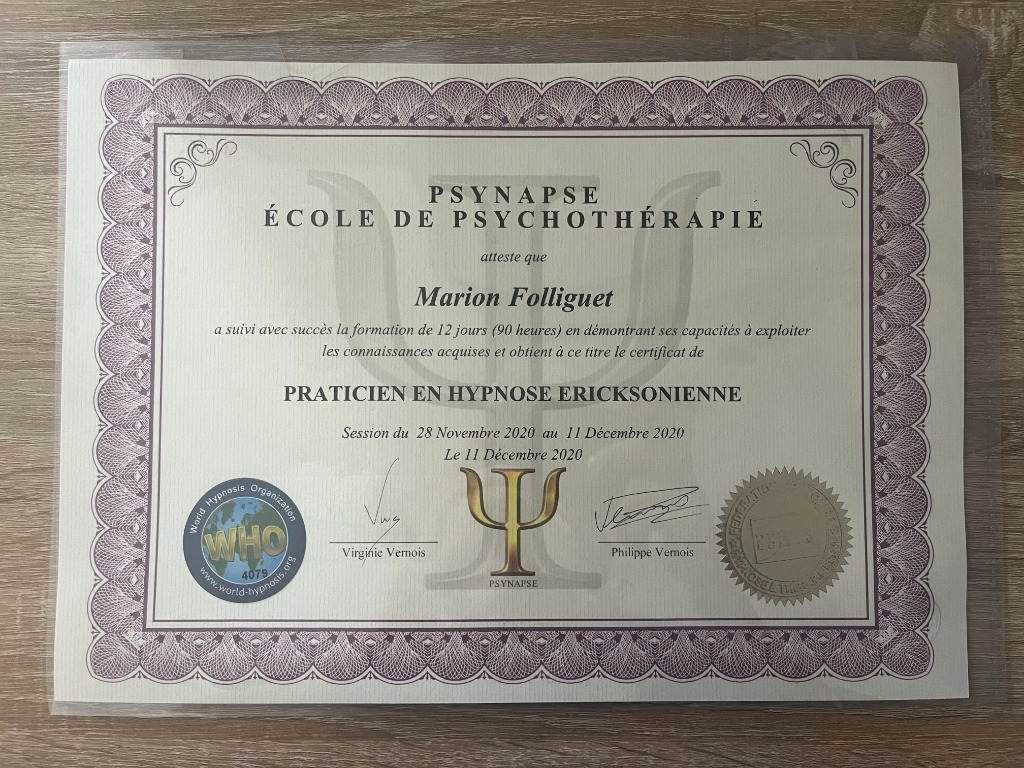 photo diplome Marion Folliguet