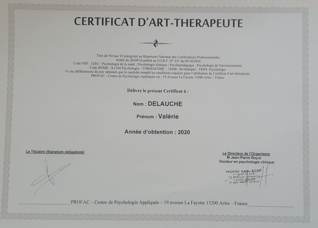 photo diplome DELAUCHE VALERIE