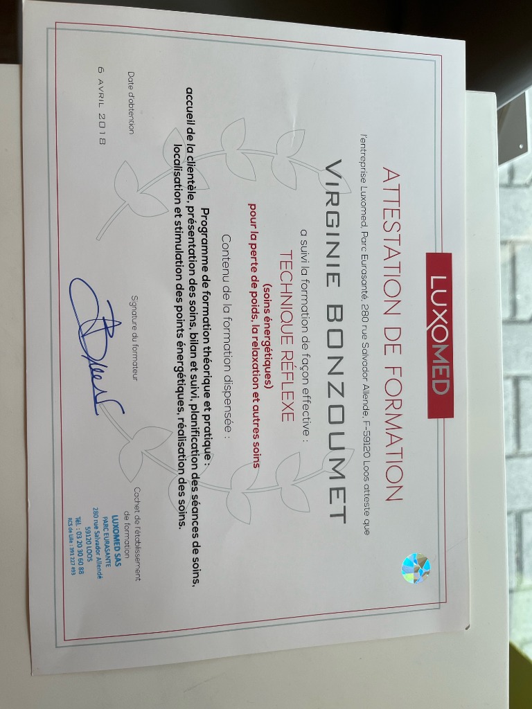 photo diplome BONZOUMET Virginie