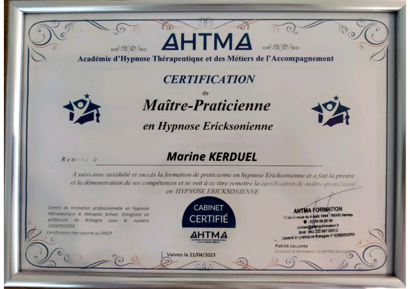 photo diplome Cabinet Kerduel