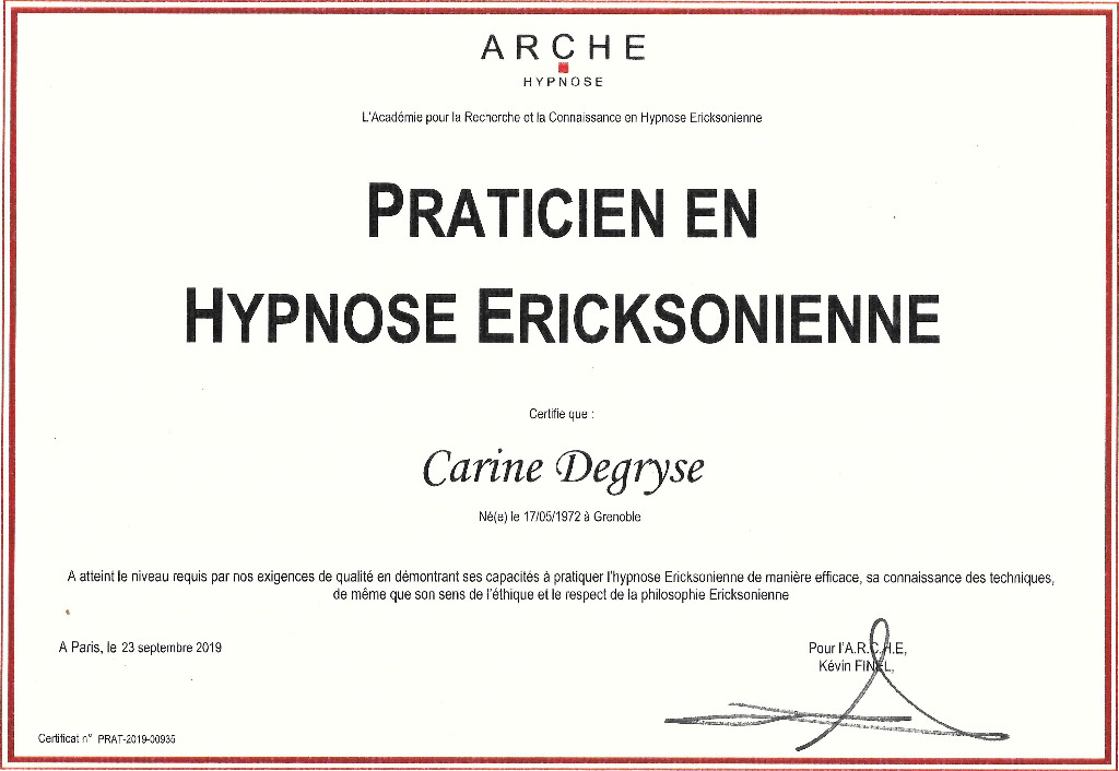 photo diplome Degryse Carine