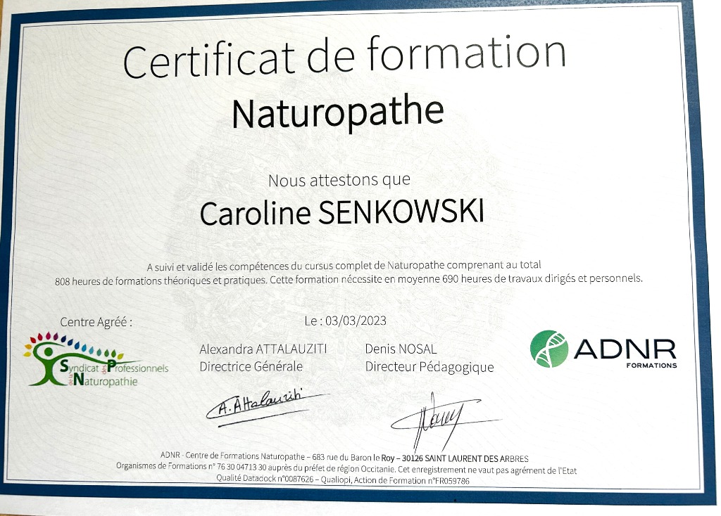 photo diplome Caroline SENKOWSKI